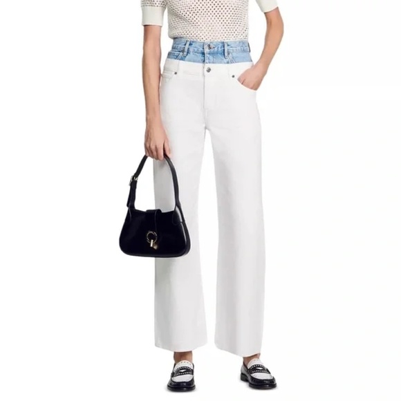 Galina High Rise Straight Leg Jeans in White - Picture 1 of 6